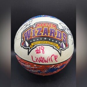 Harlem Wizards Autographed Signed Souvenir Basketball, Livewire and More